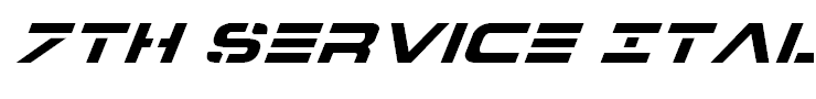 7th Service Italic