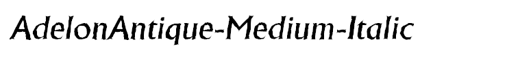 AdelonAntique-Medium-Italic
