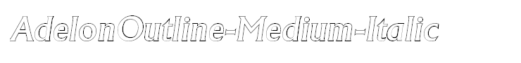 AdelonOutline-Medium-Italic