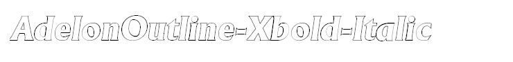 AdelonOutline-Xbold-Italic