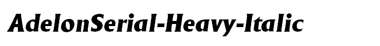 AdelonSerial-Heavy-Italic