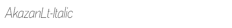 AkazanLt-Italic
