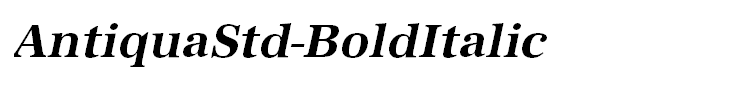 AntiquaStd-BoldItalic