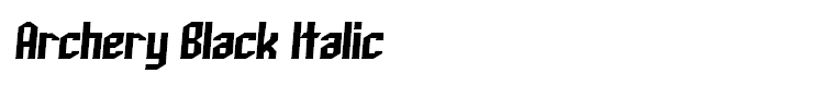 Archery Black Italic