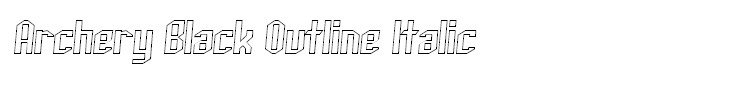 Archery Black Outline Italic