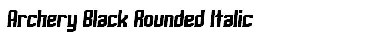 Archery Black Rounded Italic
