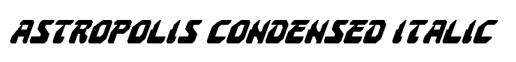 Astropolis Condensed Italic