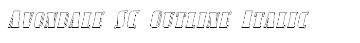 Avondale SC Outline Italic