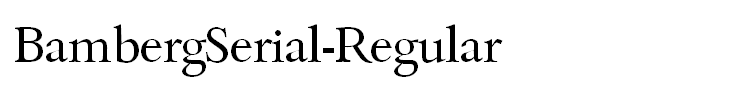 BambergSerial-Regular