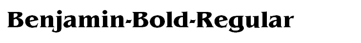 Benjamin-Bold-Regular