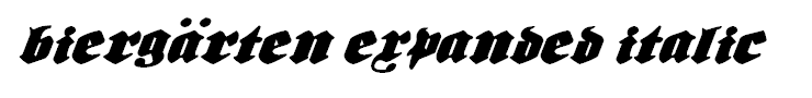 Biergärten Expanded Italic