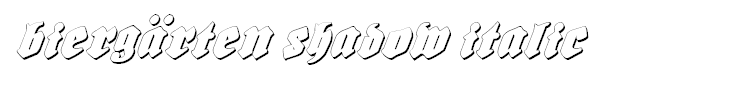 Biergärten Shadow Italic