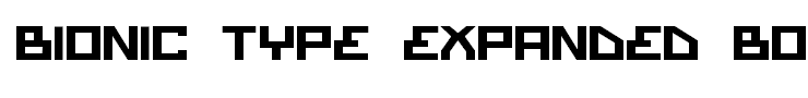 Bionic Type Expanded Bold