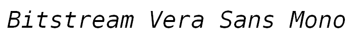 Bitstream Vera Sans Mono Oblique
