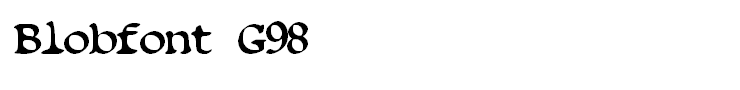 Blobfont G98