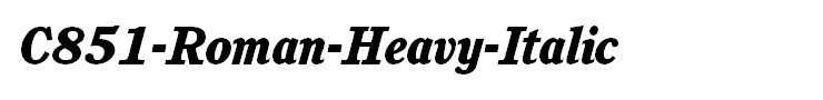 C851-Roman-Heavy-Italic