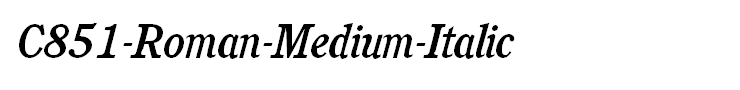 C851-Roman-Medium-Italic