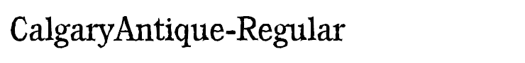 CalgaryAntique-Regular