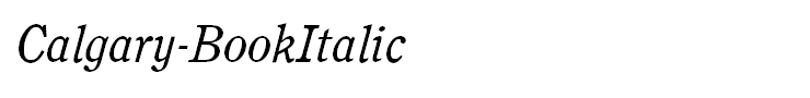 Calgary-BookItalic