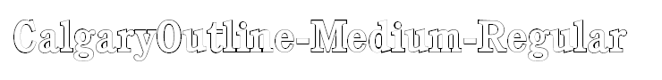 CalgaryOutline-Medium-Regular