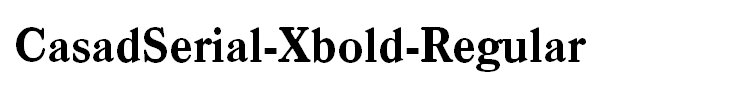 CasadSerial-Xbold-Regular