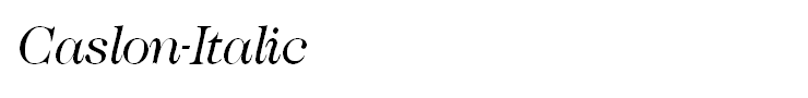 Caslon-Italic