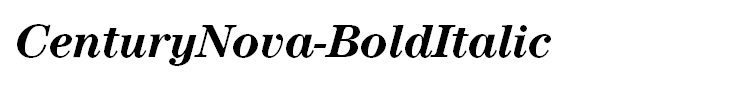CenturyNova-BoldItalic