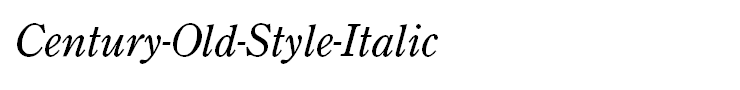 Century-Old-Style-Italic