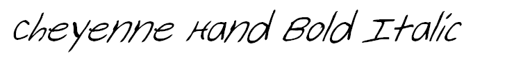 Cheyenne Hand Bold Italic