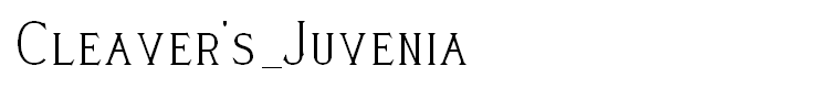 Cleaver's_Juvenia