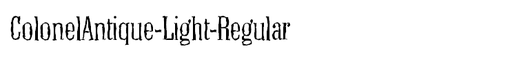 ColonelAntique-Light-Regular