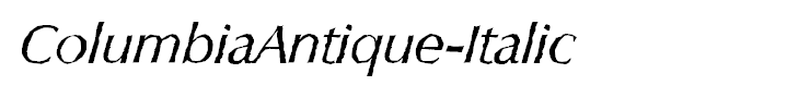 ColumbiaAntique-Italic
