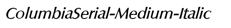 ColumbiaSerial-Medium-Italic