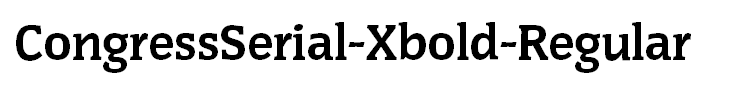 CongressSerial-Xbold-Regular