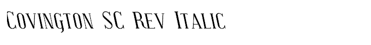Covington SC Rev Italic