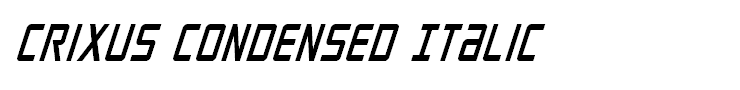 Crixus Condensed Italic