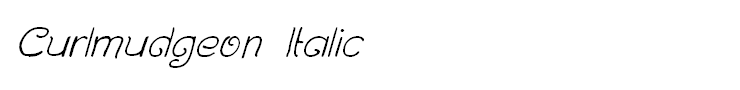 Curlmudgeon Italic