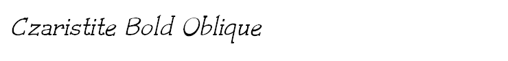 Czaristite Bold Oblique