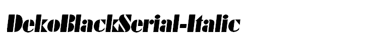 DekoBlackSerial-Italic