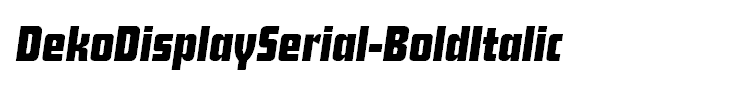 DekoDisplaySerial-BoldItalic