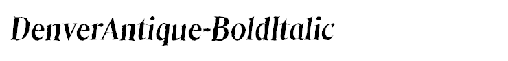 DenverAntique-BoldItalic