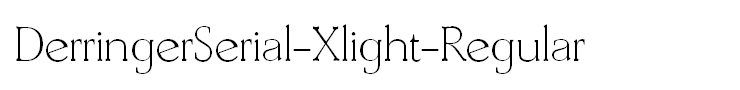 DerringerSerial-Xlight-Regular