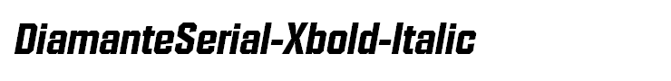 DiamanteSerial-Xbold-Italic