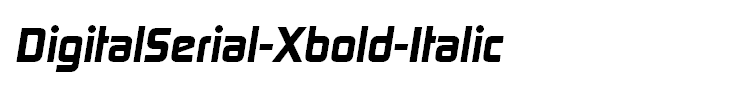 DigitalSerial-Xbold-Italic