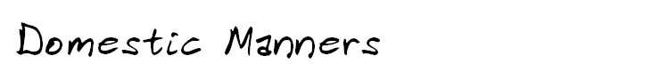 Domestic Manners