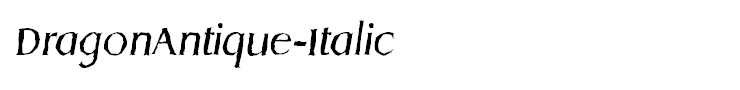 DragonAntique-Italic