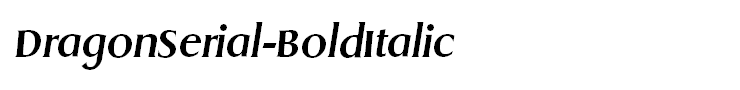 DragonSerial-BoldItalic