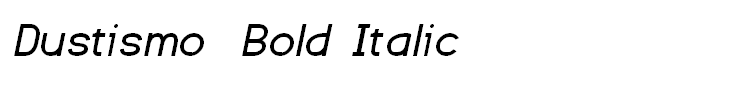Dustismo  Bold Italic