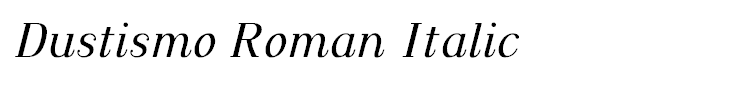 Dustismo Roman Italic