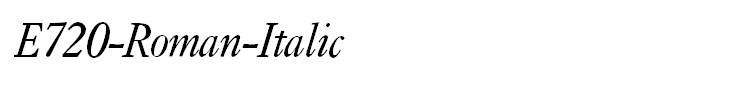 E720-Roman-Italic